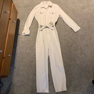 Velvet Heart, XS, Denim, Jumpsuit, Used - Like New, creamish/white